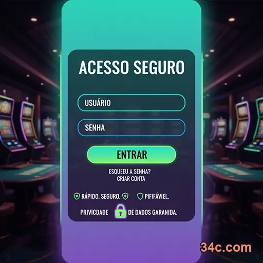 Celular com app 34c.com em acesso seguro e estável